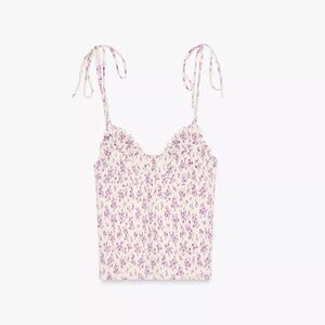 Zara NEW Floral Print Top